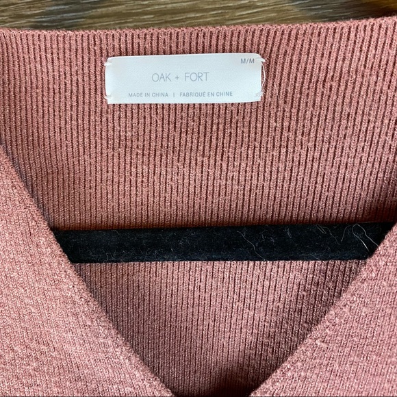 Oak + Fort Pink Vneck Sweater - Picture 4 of 7